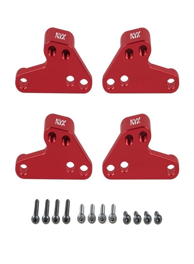 KYX Racing CNC Machined Aluminum Shock Tower Mounts Heighten Upgrades Parts Accessories for 1/10 RC Crawler Car Traxxas Maxx WideMaxx (Red) - Image 1