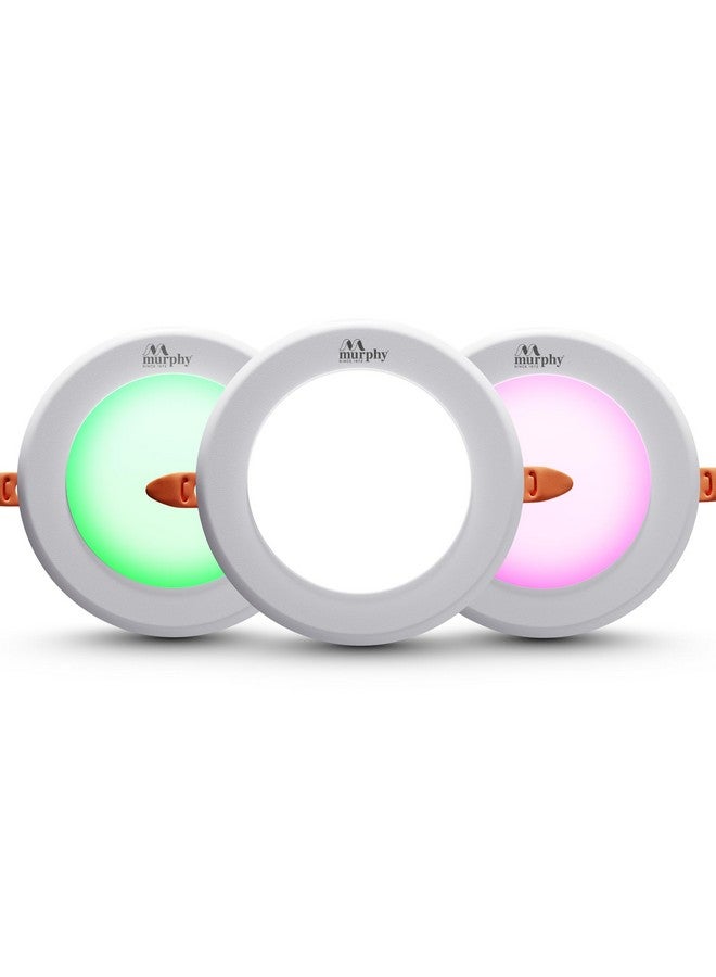 Murphy 7W Comet 3-in-1 Round LED Conceal Panel Light | Color Changing (Cool White/Green/Pink) - Suited for 3-inch Concealed Box - Pack of 8 - Image 1