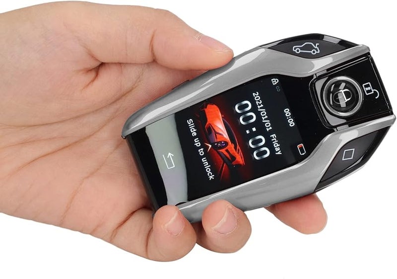 Universal TK800 Plus LCD Touch Screen Smart Key Remote Keyless Entry Start Stop Engine Button Silver - Image 5
