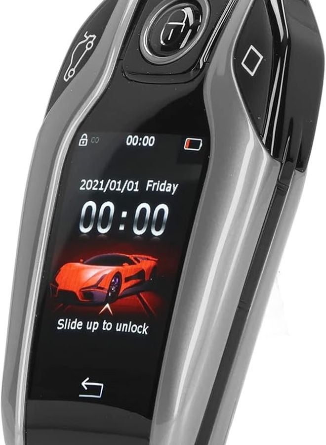 Universal TK800 Plus LCD Touch Screen Smart Key Remote Keyless Entry Start Stop Engine Button Silver - Image 2