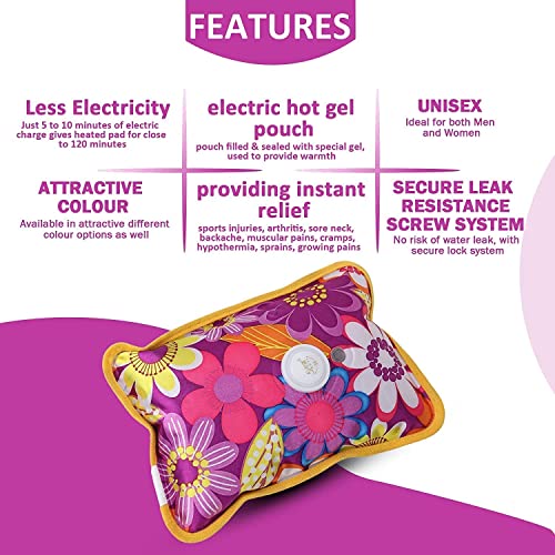 VN CARE Hot Water Bag VN CARE Heating Bag Gel hot Water Bag hot bags for pain relief hot water bags electric hot pack heat pad electric for pain relief electric heating pad for back pain Men & Women with Charging Cord (Multicolour) (Heating Bag) - Image 5