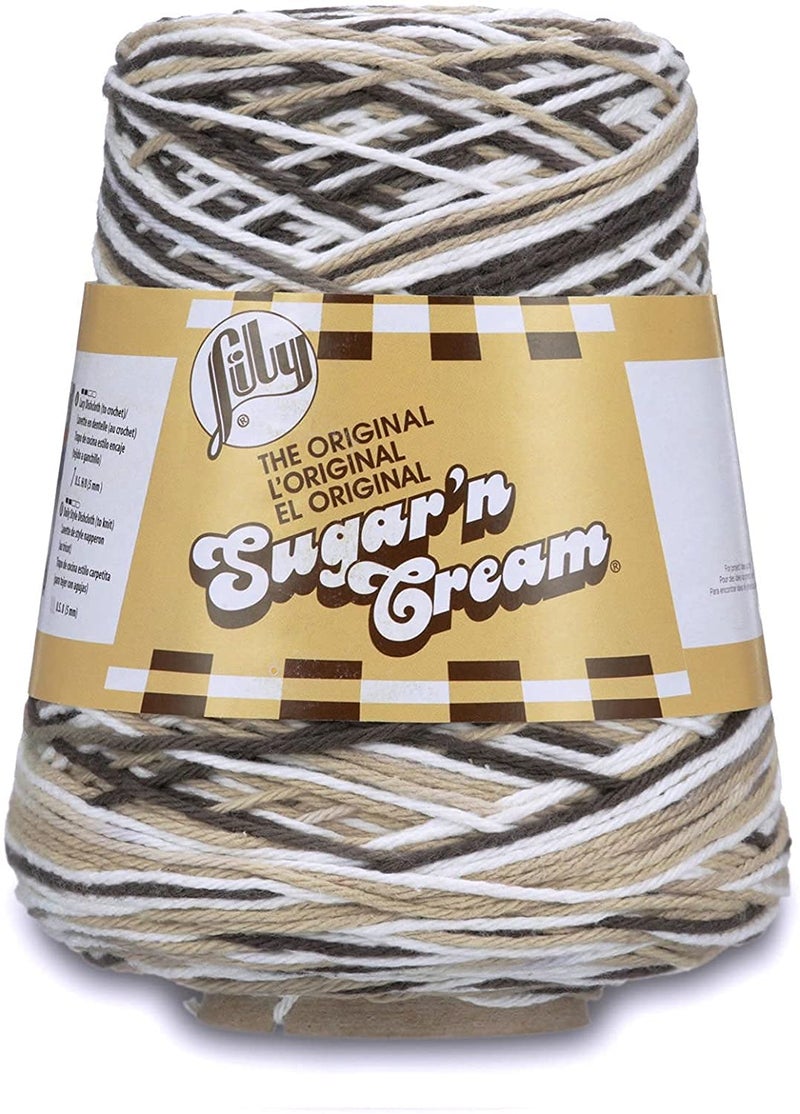 Lily Sugar N Cream Cones Chocolate Ombre Yarn - 1 Pack of 14oz/400g - Cotton - #4 Medium - 706 Yards - Knitting/Crochet - Image 2