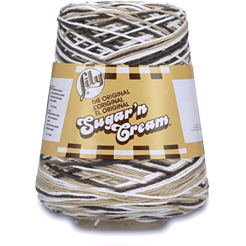 Lily Sugar N Cream Cones Chocolate Ombre Yarn - 1 Pack of 14oz/400g - Cotton - #4 Medium - 706 Yards - Knitting/Crochet - Image 1