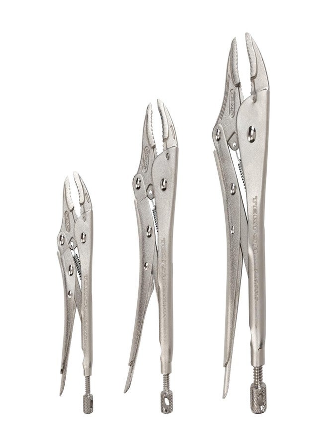 TEKTON Curved Jaw Locking Pliers Set (3-Piece) | PLK90104 - Image 1