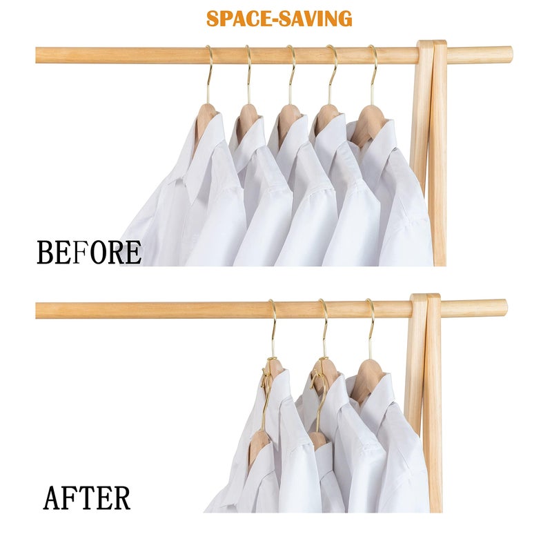 Koobay Metal Clothes Hanger, 36 Pack Connector Hooks Stable Gold Metal Outfit Hangers Extender Clips Organizer Strong Mini Cascading Hanger Hooks - Image 4