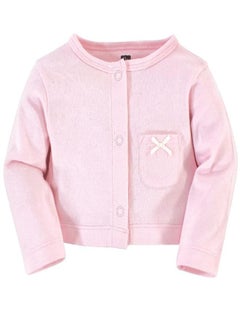 hudson baby Hudson Baby Infant and Toddler Girl Cotton Dress and Cardigan Set Enchanted Forest, 3-6 Months  - Image 3