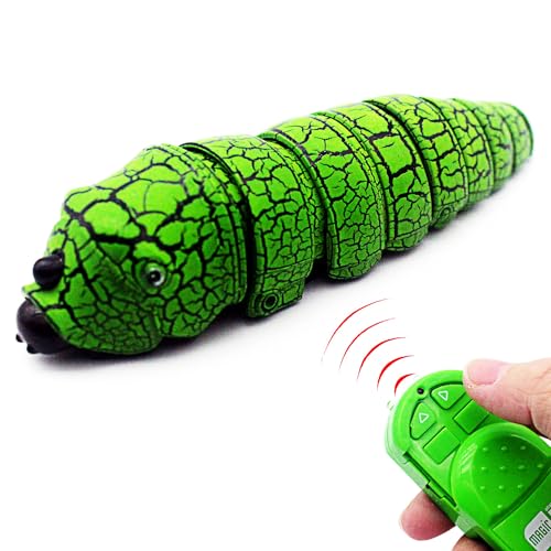 Tipmant RC Bug Remote Control Worm Realistic Caterpillar Inchworm Electronic Animal Toys Fake Insect Car Vehicle Kids Birthday Gifts Green - Image 1