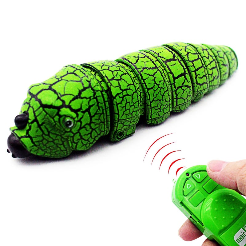 Tipmant RC Bug Remote Control Worm Realistic Caterpillar Inchworm Electronic Animal Toys Fake Insect Car Vehicle Kids Birthday Gifts Green - Image 3