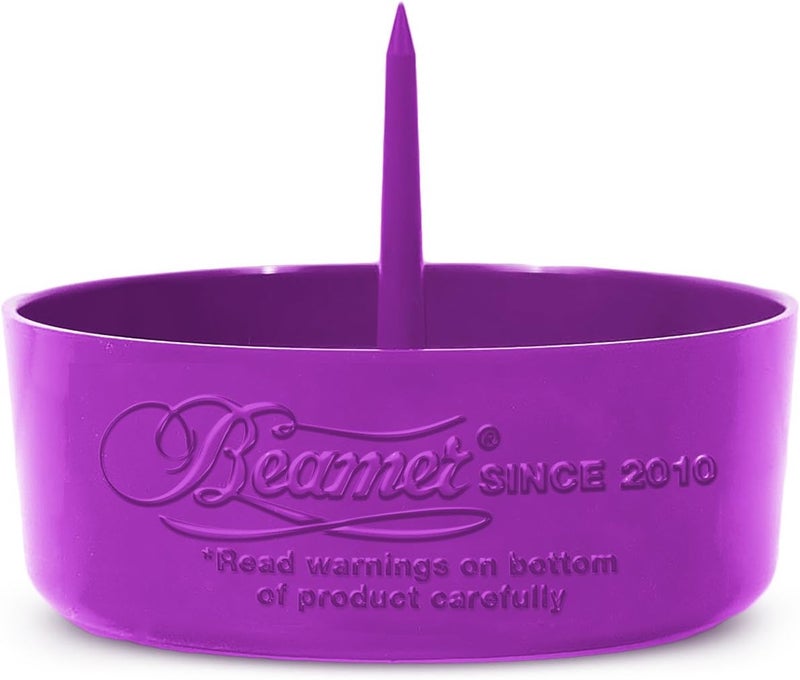 DePiper Purple Ashtray with Built in Cleaning Poker Spike Tool to Clean out Pipes and Bowls Quickly and Mess Free and Smoke Sticker