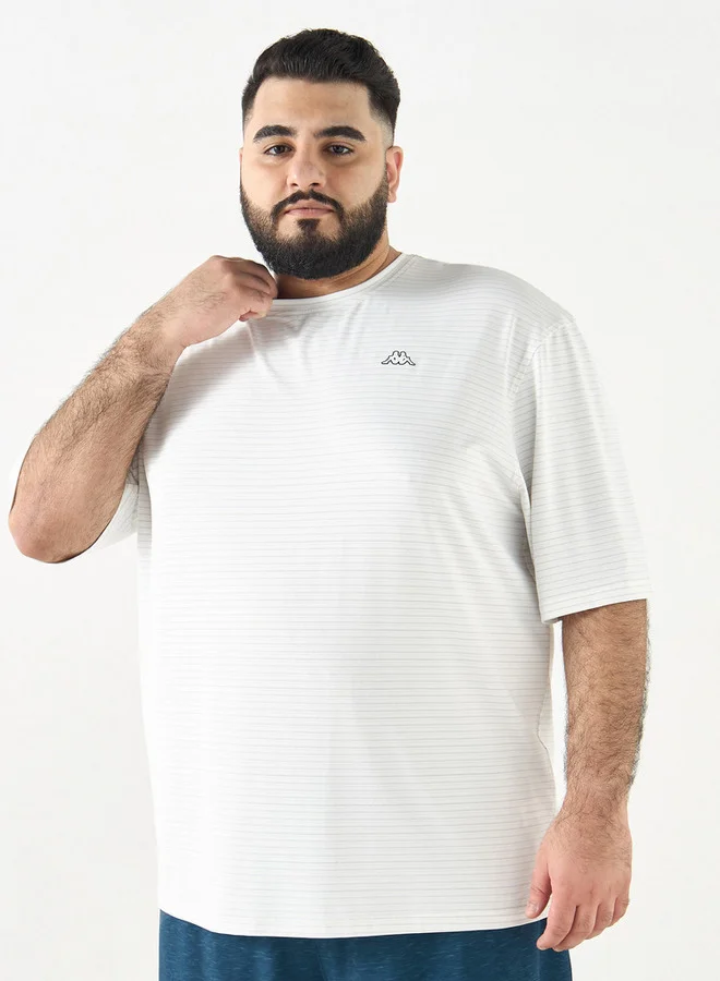 كابا تيشيرت كابا بنقوش وأكمام قصيرة ورقبة دائرية