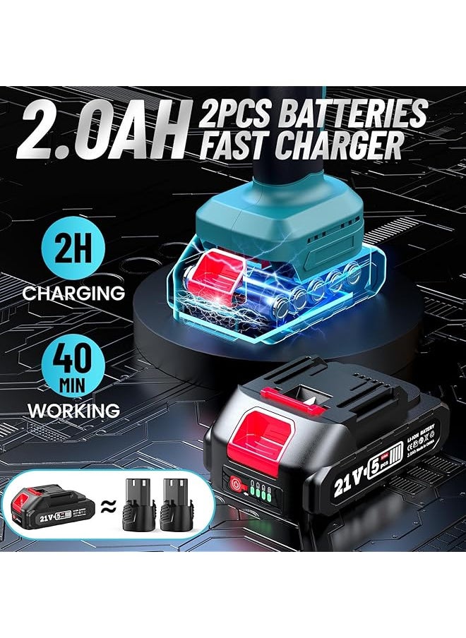 erorex Cordless Buffer Polisher Kit W 2 X 2.0Ah Batteries 6 Inch Orbital Polisher For Car Detailing 6 Variable Speed Car Buffer Waxer Kit For Car Boat Detailing Polishing Scratch Removing  - Image 3