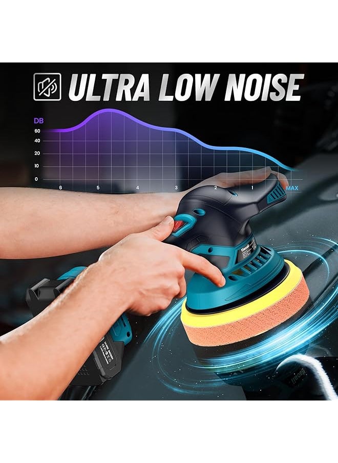 erorex Cordless Buffer Polisher Kit W 2 X 2.0Ah Batteries 6 Inch Orbital Polisher For Car Detailing 6 Variable Speed Car Buffer Waxer Kit For Car Boat Detailing Polishing Scratch Removing  - Image 5