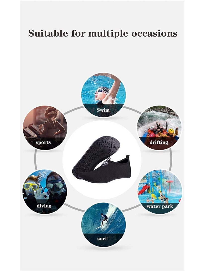 NIBEMINENT Women and Mens Beach Shoes，Water Shoes,Swimming and Water Games Shoe,Bare foot Quick Dry Aqua Shoes - Image 2
