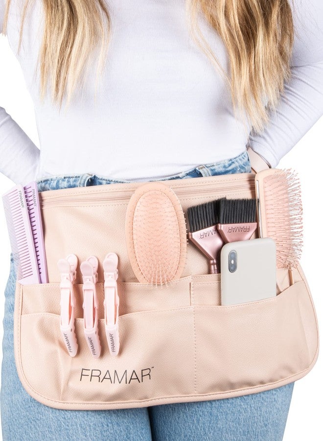 FRAMAR Hipster Salon Belt - Hairstylist Waist Belts, Salon Aprons for Hair Stylist, Hair Apron Stylist Holster, Makeup Brush Belt Professional, Makeup Waist, Shears Pouch - Image 2
