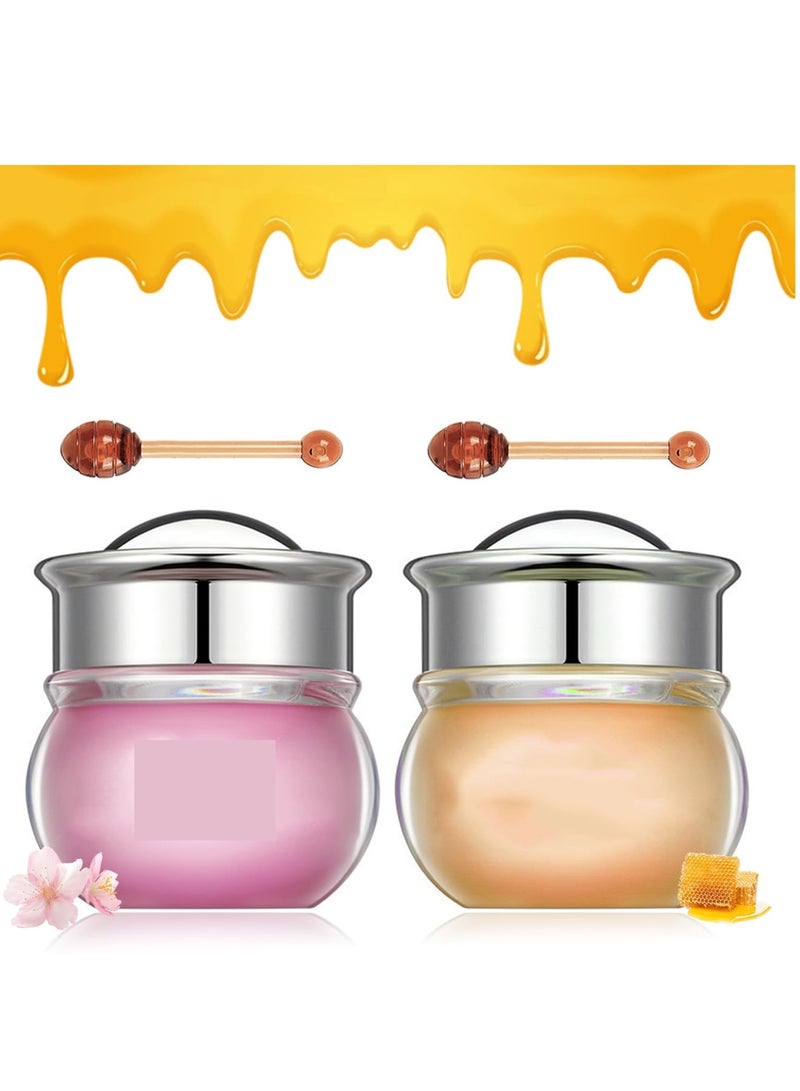 Zikra Lip Balm, Moisturizing Honey Lip Oil Lipsticks, Lip Care, Lip Balm Honey Pot Lip Mask, Fast-Acting Nourishment, Ideal for Chapped, Dry, Cracked, or Damaged Lips