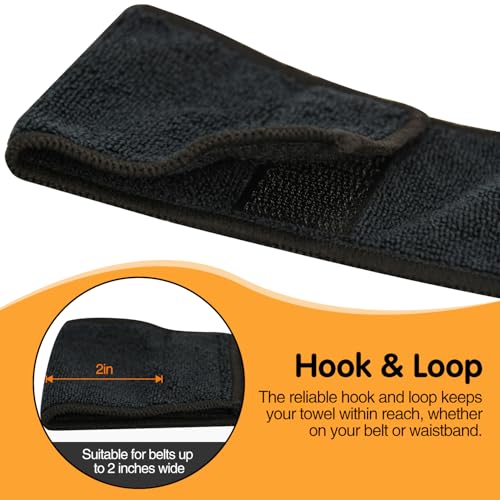 DkOvn Football Towel, Streamer Thin Sports Towel with Hook and Loop Closure, for Drying Hands, Gloves and Football Accessories - Image 3
