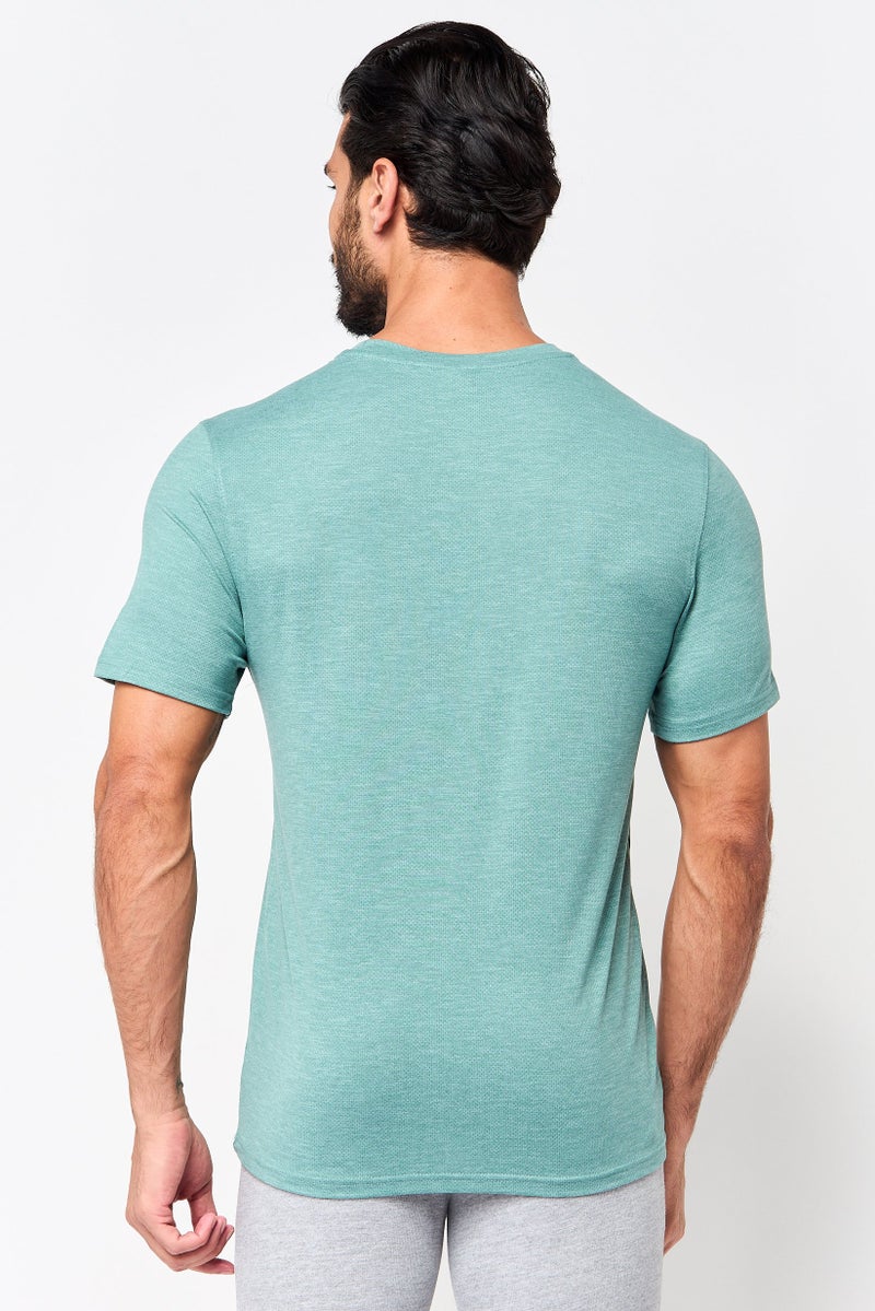 MOTION Men Sportswear Fit Short Sleeve Training T-Shirt, Sage Green - Image 4