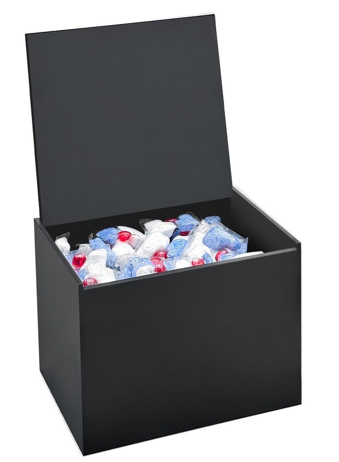 Bigfety Dishwasher Pod Tablets Container Holder Black Acrylic Detergent Box with Lid - Image 1
