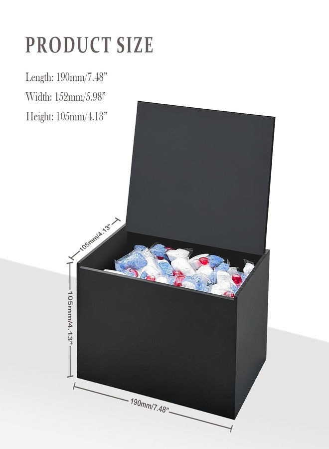 Bigfety Dishwasher Pod Tablets Container Holder Black Acrylic Detergent Box with Lid - Image 2