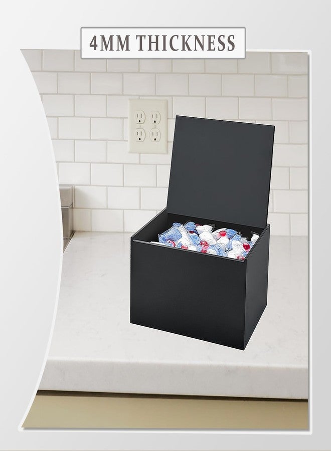 Bigfety Dishwasher Pod Tablets Container Holder Black Acrylic Detergent Box with Lid - Image 4