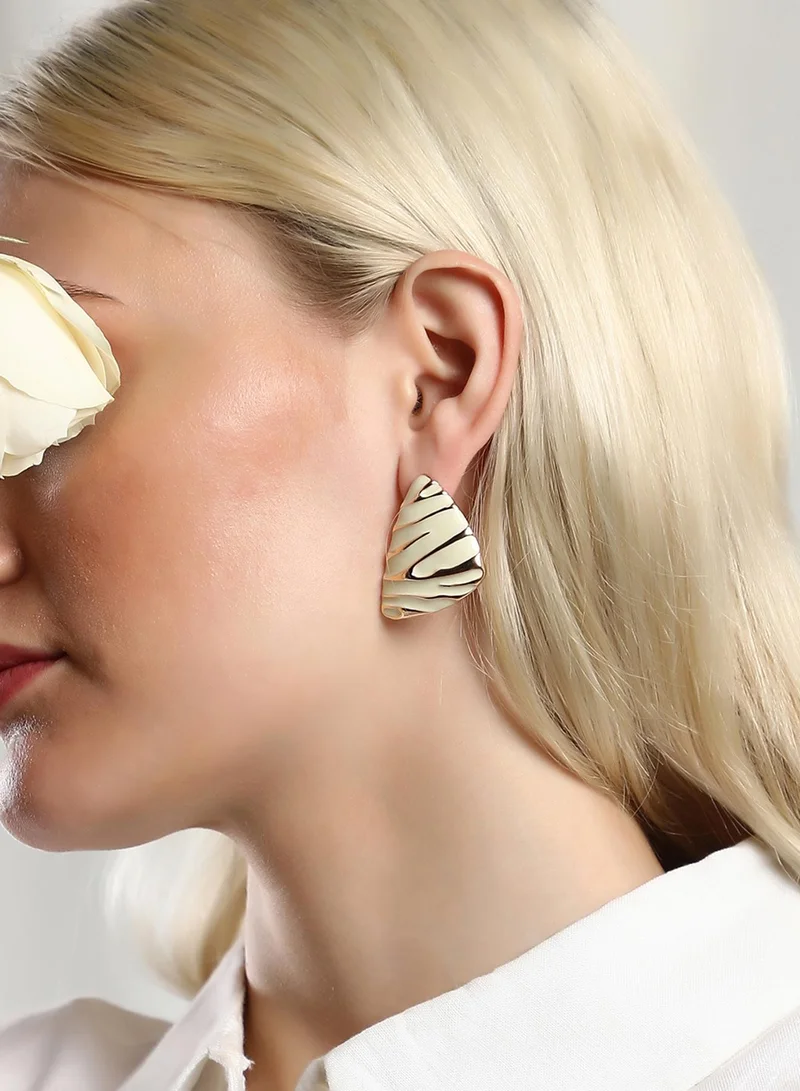 SOHI Trinity Triangular Artificial Stud Earring Jewellery