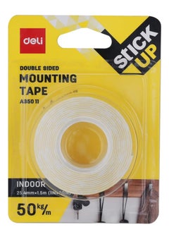 Deli Double Sided Mounting Tape White  - Image 1