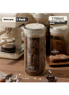 1700ml sealed coffee storage tank, equipped with a bean awakening valve, moisture-proof and fresh-keeping, extending the shelf life of coffee beans. It can also be used for daily storage of tea or food that is easily affected by moisture.