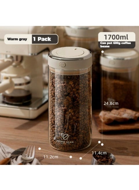 1700ml sealed coffee storage tank, equipped with a bean awakening valve, moisture-proof and fresh-keeping, extending the shelf life of coffee beans. It can also be used for daily storage of tea or food that is easily affected by moisture.