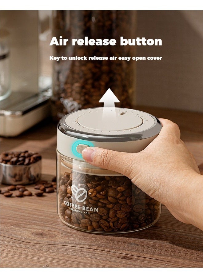 Generic - 1700ml sealed coffee storage tank, equipped with a bean awakening valve, moisture-proof and fresh-keeping, extending the shelf life of coffee beans. It can also be used for daily storage of tea or food that is easily affected by moisture. - Image 1