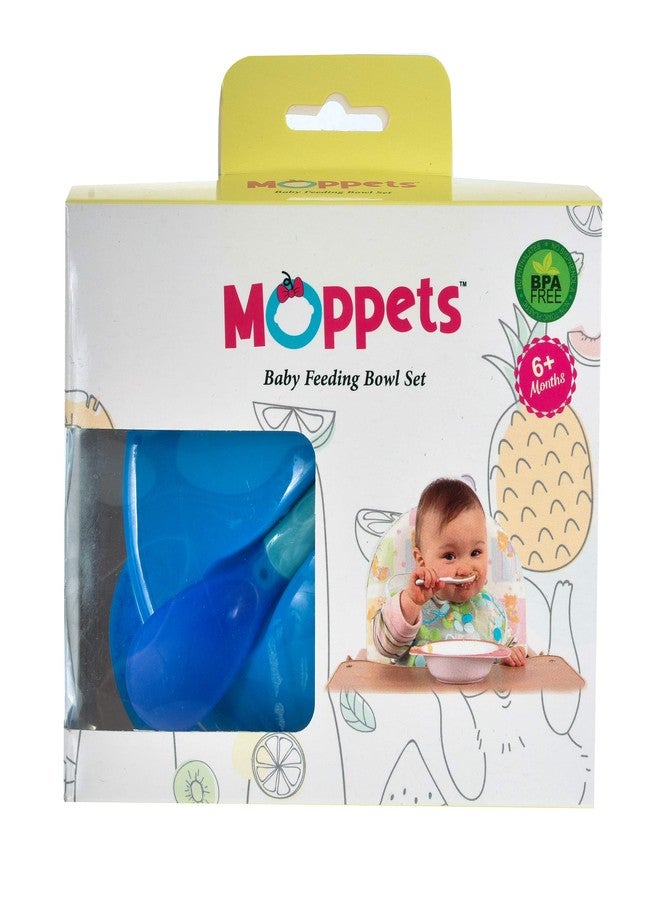 Moppets 350ml Suction Bowl with Snap-in Spoon (Blue) - Image 4