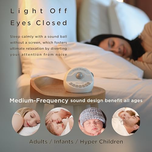 WELLCARE-Naturcare Sound Relaxation: White Noise, 7 Nature Sounds, Sleep Sound Machine, Calm Infants, for Baby, Kids, Adult. Stepless Volume, Timer, Powered by Adapter(Incl.) or Batteries(Not Incl.) - Image 4