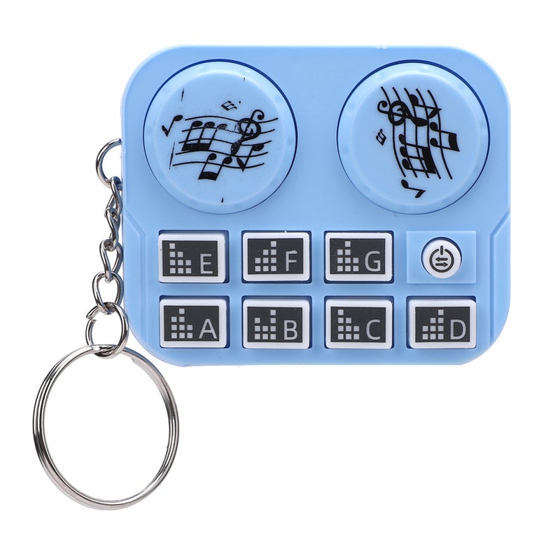 Mini Keychain Colorful Lights DJ Disc Player Design Automatic Play and Self Press Mode Portable DJ Keyring Sky Blue - Image 5