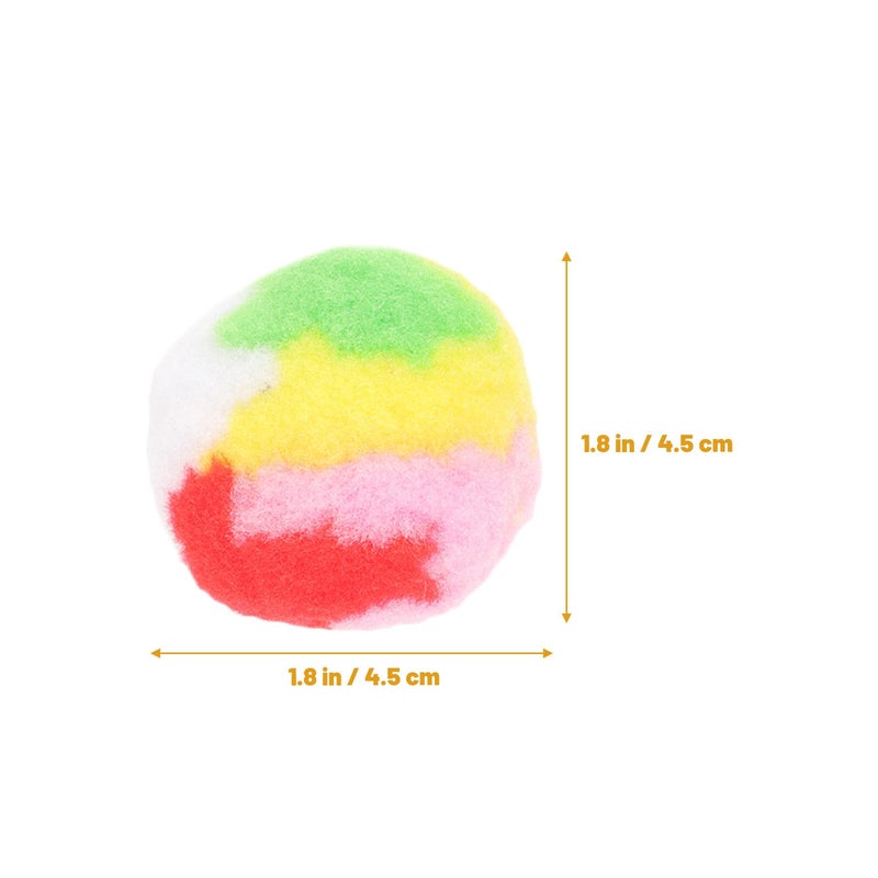 Colorful Cat Scratching Balls Pom Pom Interactive Kitten Toys Indoor Cat Play Supplies 4pcs - Image 3