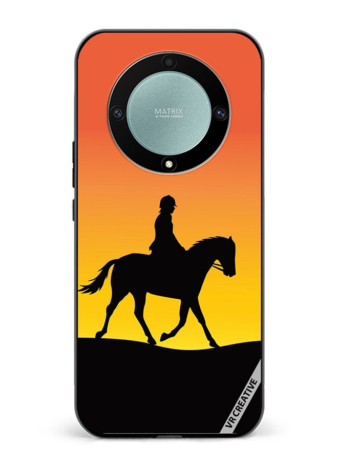 VR CREATIVE Protective Case Cover For Honor X9b Horse Man Silhouette Design Multicolour - Image 1
