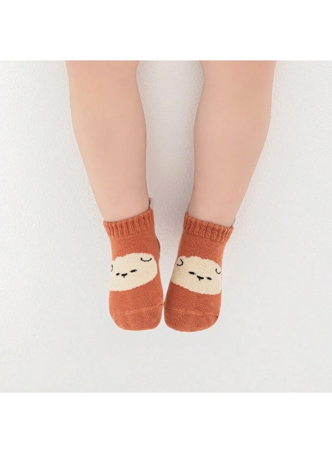 MileMelo 6 Pairs Baby Non Slip Socks - Cute & Funny Gender Neutral Baby Shower Gift Multicolour（Style 3） - Image 5