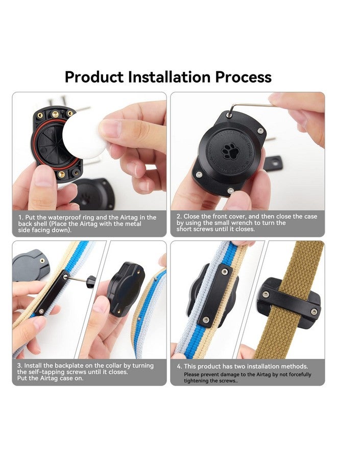 CITYWAY IPX8 Waterproof Dog Collar Holder for Airtag [Metal Back Plate] Ultra-Durable Dog & Cat Collars Mount for AirTag, Suitable for All Widths of Collars (1 Pack)  - Image 5