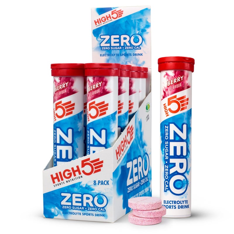 High5 ZERO Electrolyte Tablet - Hydration Tablets Enhanced with Vitamin C - 0 Calories & Sugar Free - Boost Hydration, Performance & Wellness - Berry, 160 Tablets (20x, Pack of 8) - Image 1