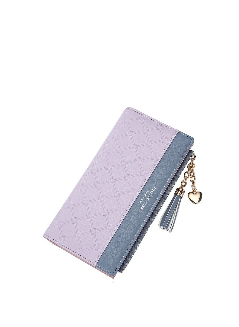 SWDVOGAN - Cell phone case holster bag long slim credit card holder cute minimalist coin purse thin large capacity zip clutch handbag wallet for girls ladies - Image 1