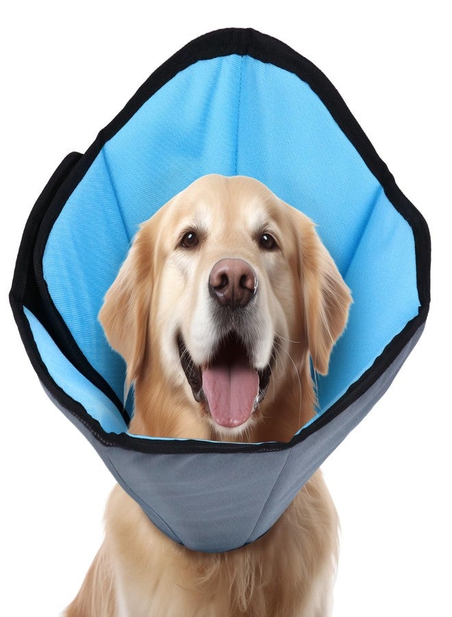 ipetstation Dog Cone Collar for Dogs After Surgery Extra Long, Adjustable Comfy Dog Elizabethan Pet Collar Cone for Large Dogs Anti-Lick Protective Wound - Image 1
