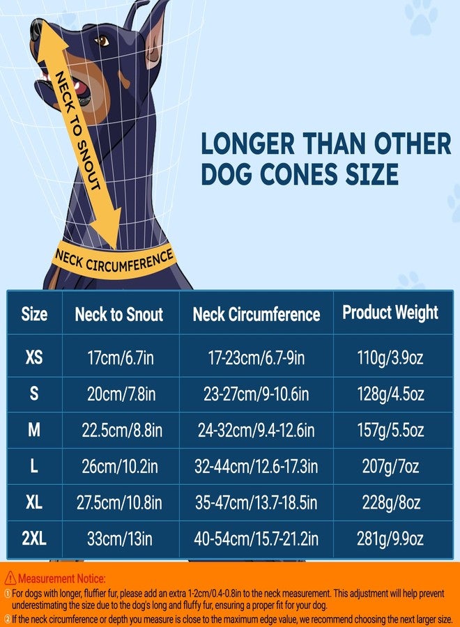 ipetstation Dog Cone Collar for Dogs After Surgery Extra Long, Adjustable Comfy Dog Elizabethan Pet Collar Cone for Large Dogs Anti-Lick Protective Wound - Image 4