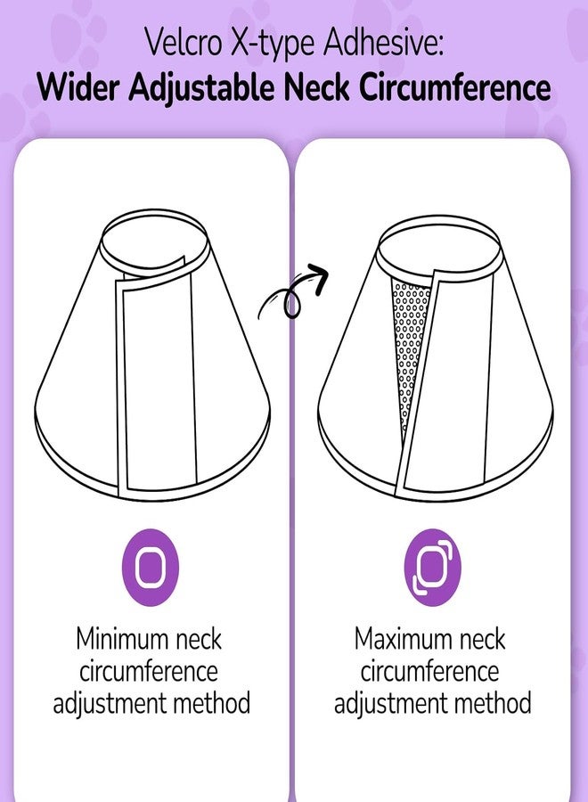 ipetstation Dog Cone Collar for Dogs After Surgery Extra Long, Adjustable Comfy Dog Elizabethan Pet Collar Cone for Large Dogs Anti-Lick Protective Wound - Image 5