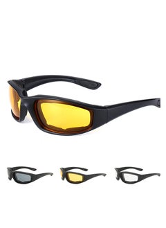 OUTAD 3 Pack Padded Goggles Anti-UV Dustproof Windproof Motorcycle Sunglasses, Outdoor Riding Glasses, Desert Dust Mirror Bike Mirror, Sports Glasses Foam Glasses  - Image 4