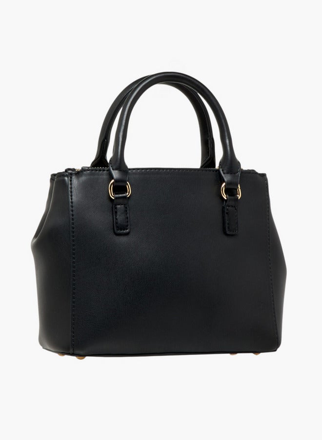 Flora Bella By Shoexpress Women Solid Tote Bag with Top Handles and Detachable Strap  - Image 4