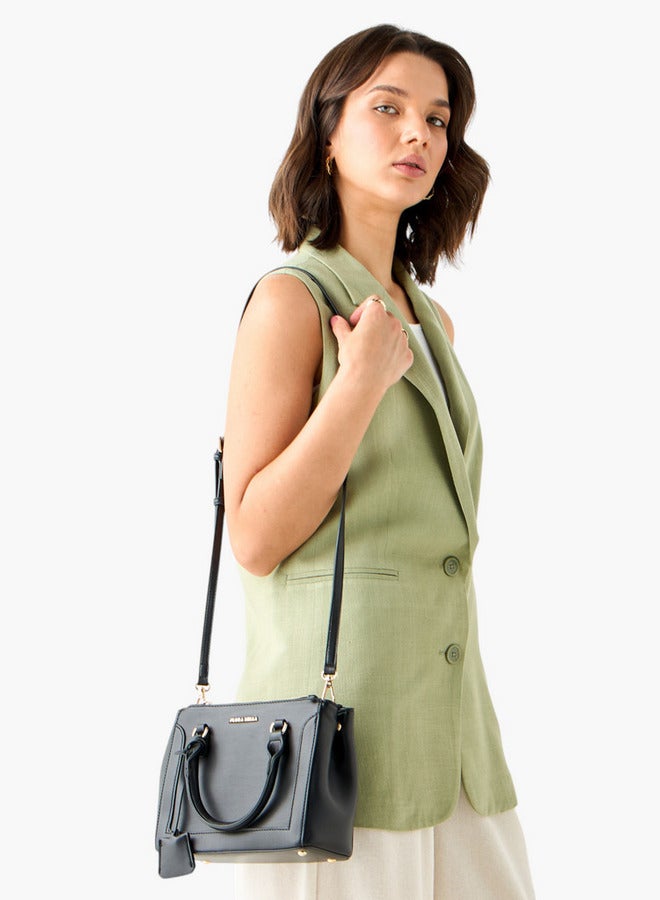 Flora Bella By Shoexpress Women Solid Tote Bag with Top Handles and Detachable Strap  - Image 2