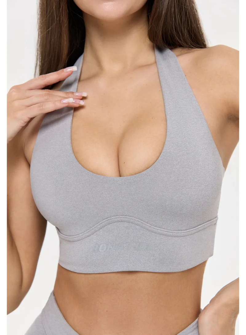 Bona Fide Bona Fide Kiss of Eva Soft Melange Bra – Sculpting Halter Sports Bra