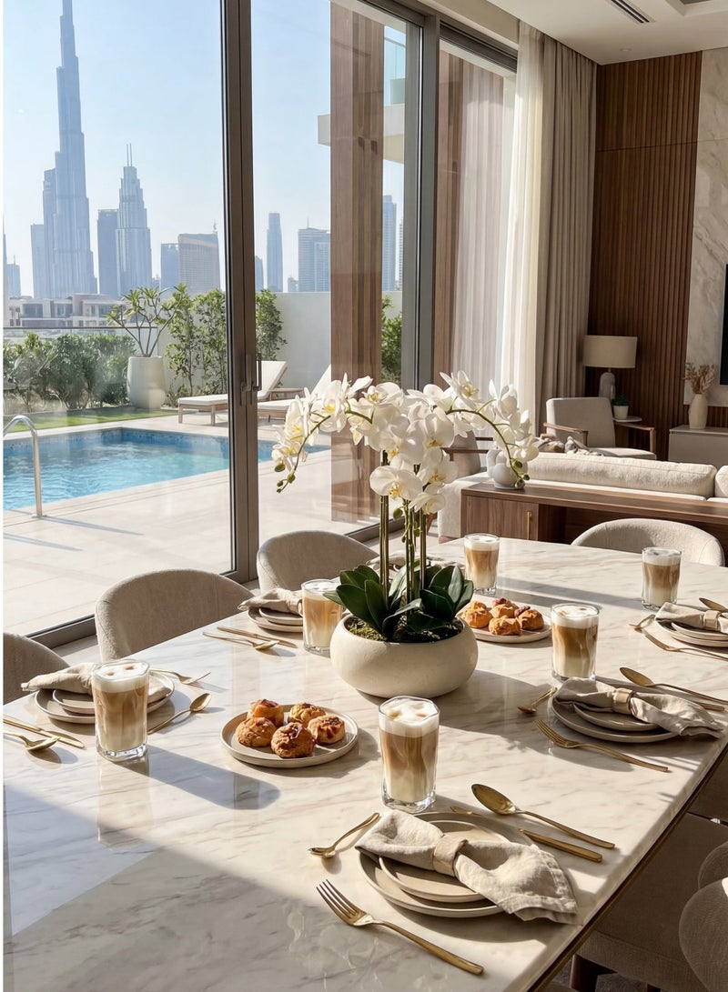 Zence Design (4 Set) Drinking Glasses Set 275ml: Mug, Crystal Glass, Wave Cup, Coffee Cup - Wave Glass Cups for Water, Iced Coffee, Milk, Tea, Juice, Cocktails and Matcha Latte - Image 4