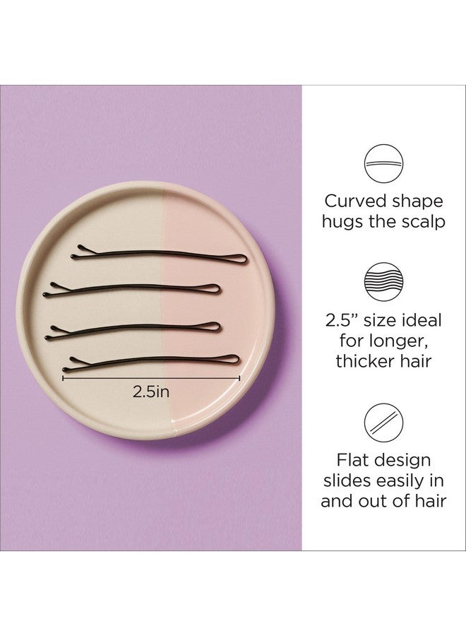 Diane Hair Bobby Pins for Women â€“ Large 2.5â€ - Black, Curved Flat Design with Ball Tips, D428-40 Count (Pack of 1) - Image 2