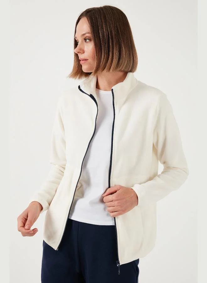 ليلا كارديجان نسائي من الصوف القطبي بسحاب مانع للتكتل بقصة ضيقة من ليلا