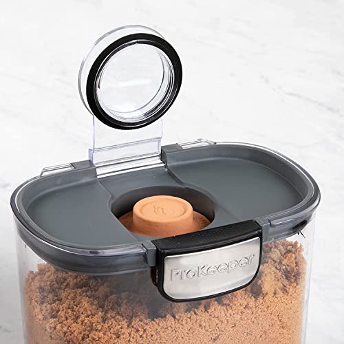 Progressive International ProKeeper+ Clear Plastic Airtight Food Baker's Kitchen Storage Organization Container Canister Set with Magnetic Accessories, 2- Piece Set (Powdered & Brown Sugar 1.4-Quart) - Image 5