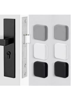 RATSAW 6 Pack Door Stoppers Wall Protector Silicone Door Knob Guard Shield with Self Adhesive Bumper Pad and Silencer for Wall and Door Knob Stopper Protection  - Image 1